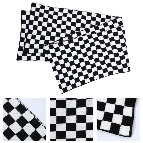 FONDOTIN 1 Pc Scarf Women Shawl Elegant Plaids Wool Yarn Versatile Wearing Styles 62.88X8.45X0.12Inch