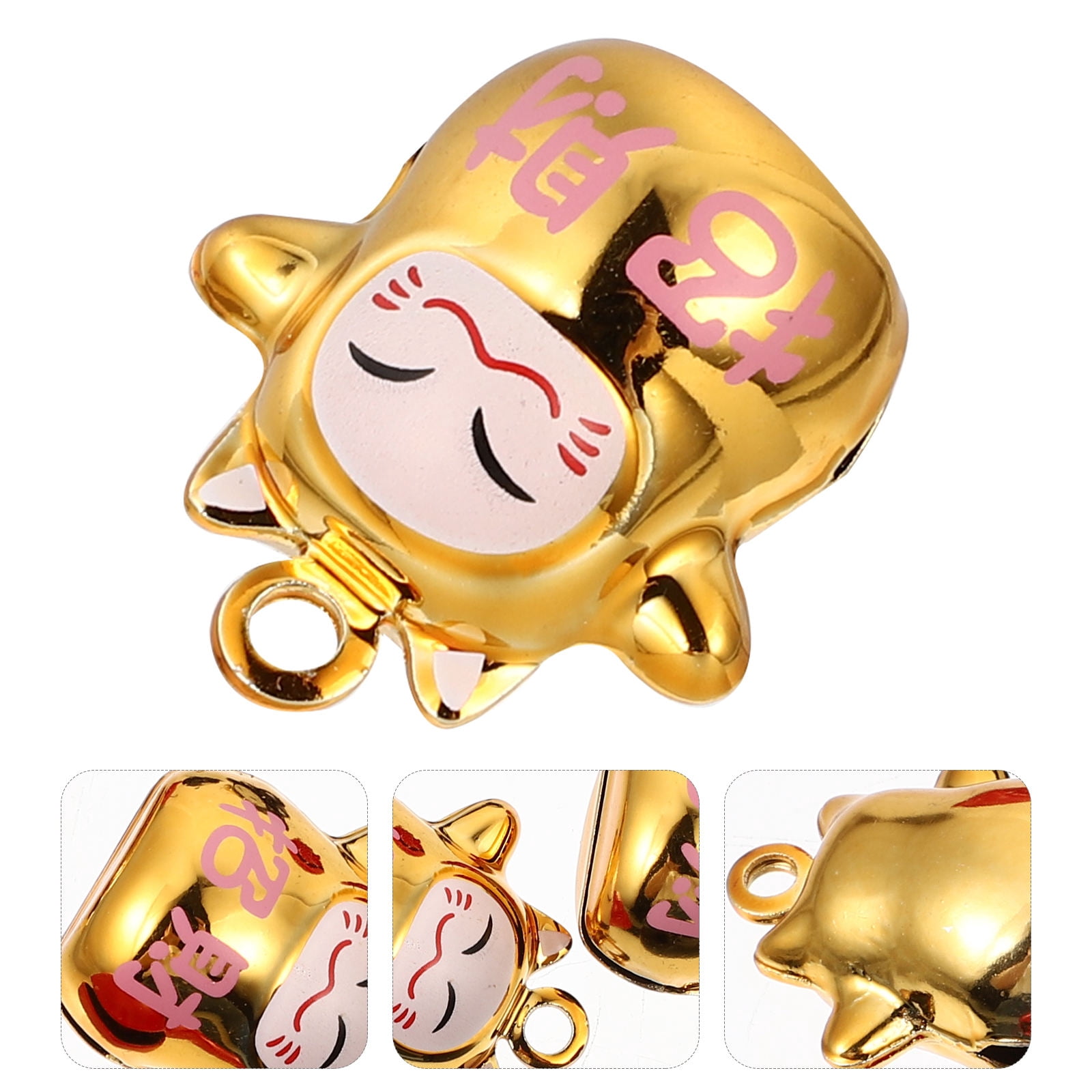 FONDOTIN 1 Set 12Pcs Cat Bells for Jewelry Copper Small Bell Charm for ...