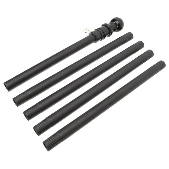 FONDOTIN 1 Set Black Stainless Steel Flagpole for Yard and Garden -resistant and Weatherproof