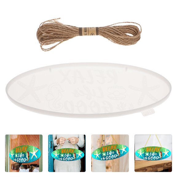 FONDOTIN 1Set Flexible Silicone Mold for Doorplate Decor Making with Turtle and Sea Star Design