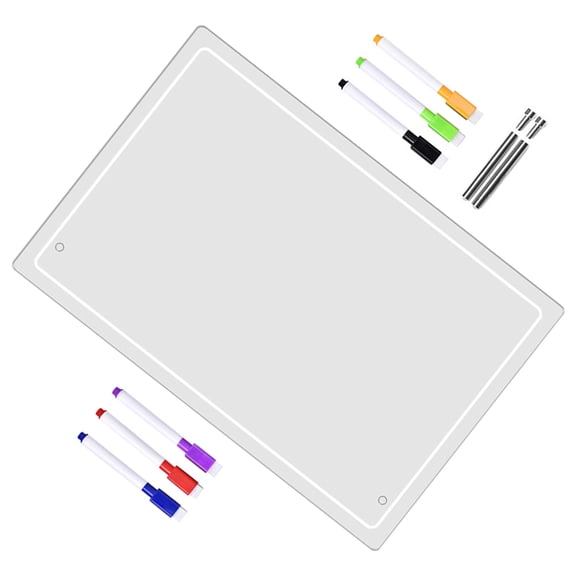 FONDOTIN Transparent Writing Board Acrylic Memo Writing Board Transparent 1 Set 11.8x7.9in