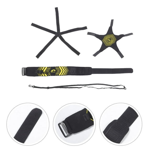 FONDOTIN 1 Set Portable Soccer Kick Belt Black Dive Fabric Soccer Training Aid for Ball Control Practice