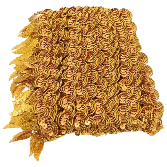 FONDOTIN 1 Set Sparkling Sequin Fringe Trim for Christmas and Thanksgiving 9100X5X0.2Cm