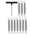 thumbnail image 1 of FONDOTIN 1 Set Trampoline Spring Kit Silver Galvanized Steel Wire Tension Replacement, 1 of 8