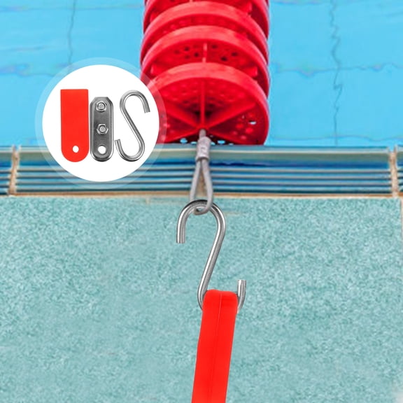 FONDOTIN 1Set Pool Bed Float Hook Stainless Steel No Burrs Floating Accessory for Safe Pool Use