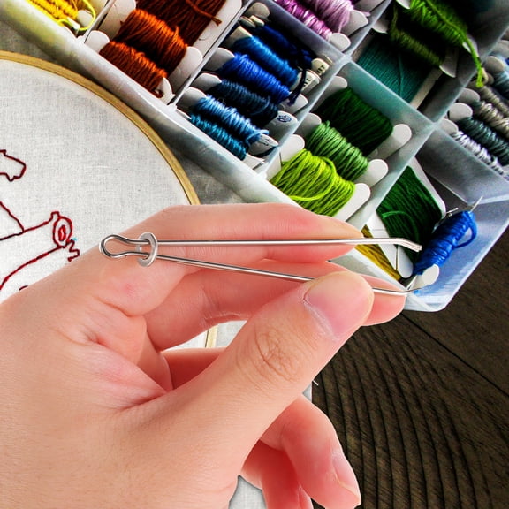 FONDOTIN 10 Pairs Metal Drawstring Threader Tools with Ergonomic Grip for Sewing, Crafting, Projects and Accessories