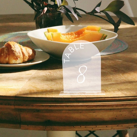 FONDOTIN 10 Pcs Baby Shower Table Numbers Easel for Wedding Sign Transparent