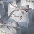 thumbnail image 1 of FONDOTIN Small Thank You Bag present Bags Light Grey Paper 10Pcs 4.5X10X11.5in, 1 of 8