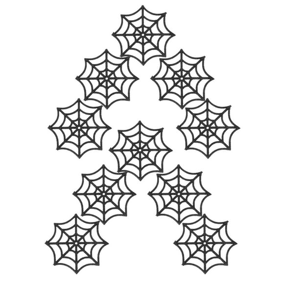 FONDOTIN 10 Pcs Spider Web Decoration Halloween Bookshelf Black Office