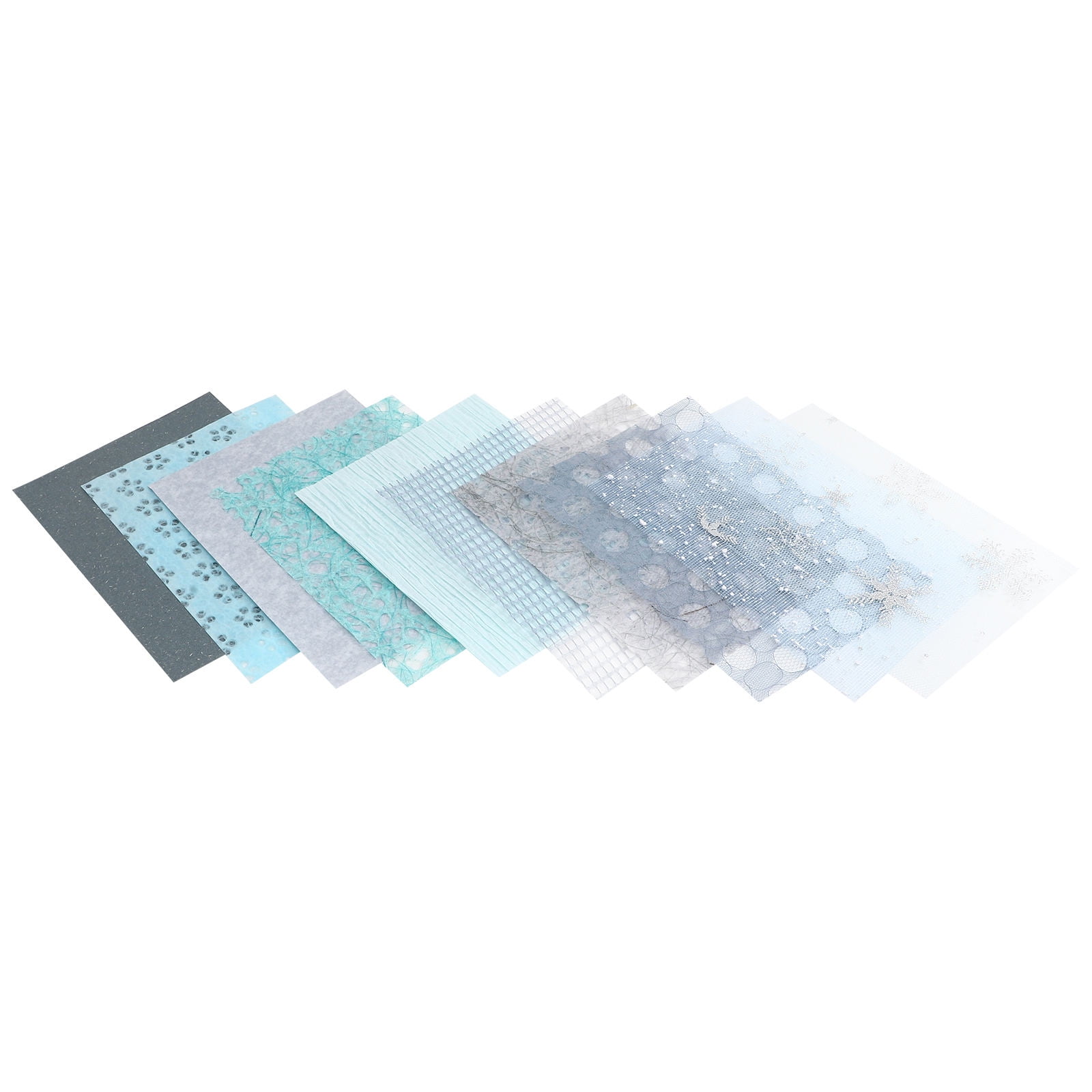 FONDOTIN Craft Textured Papers Blue 10 Designs A5 Size Approx