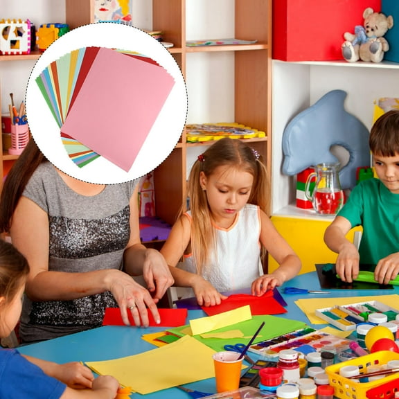 FONDOTIN 100Pcs A3 Colored Copy Paper for Childrens Diy Hand Craft and Origami