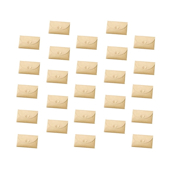 FONDOTIN 100Pcs Beige Paper Envelopes for Vintage Postcard and Letter Holding