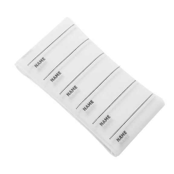 FONDOTIN 100Pcs Iron On Name Tags Writable Clothing Labels for Clothes Shoes Scarves Hats Caps Sportswear