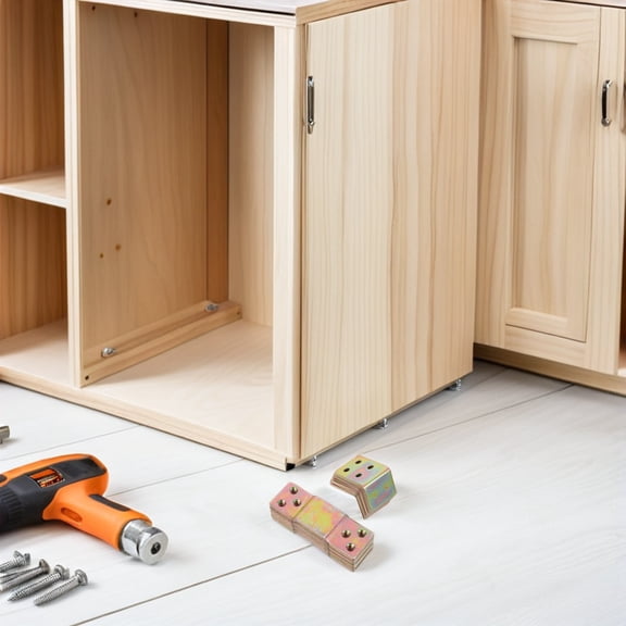 FONDOTIN 10Pairs Bed Frame Connector Brackets Khaki Steel Metal Hardware for Wood Bed Rails