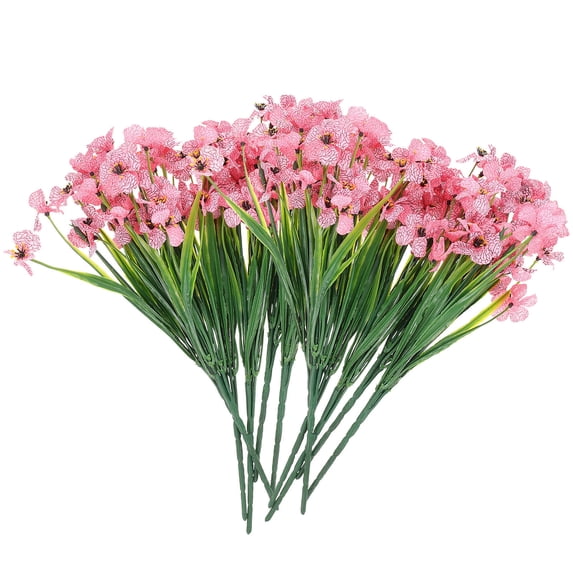 FONDOTIN 10Pcs Simulation Violet Pink Fake Flower Bunches for Photography Props and Table Centerpieces