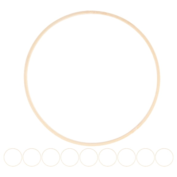 FONDOTIN Dream Catcher Material Hoops Khaki 10pcs
