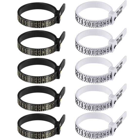 FONDOTIN 10Pcs Portable Sizer Assorted Color for Measuring Tool Selection