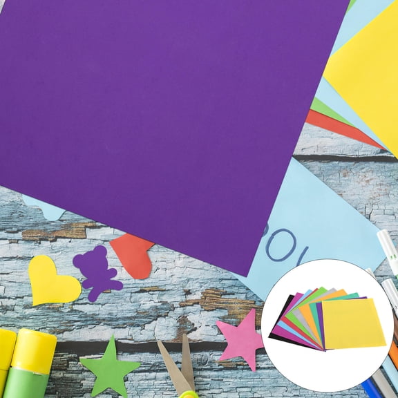 FONDOTIN Scrapbooking Craft Paper EVA Foam Assorted Color for Interior Design 10Pcs 50x50cm