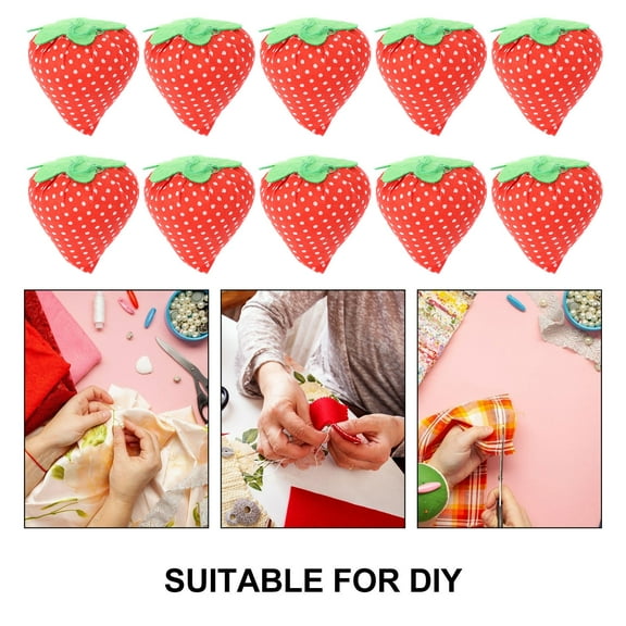 FONDOTIN 10Pcs Sewing Needle Storage Holder Multi Color Pin Cushion for Needlework Tools and Embroidery Aid