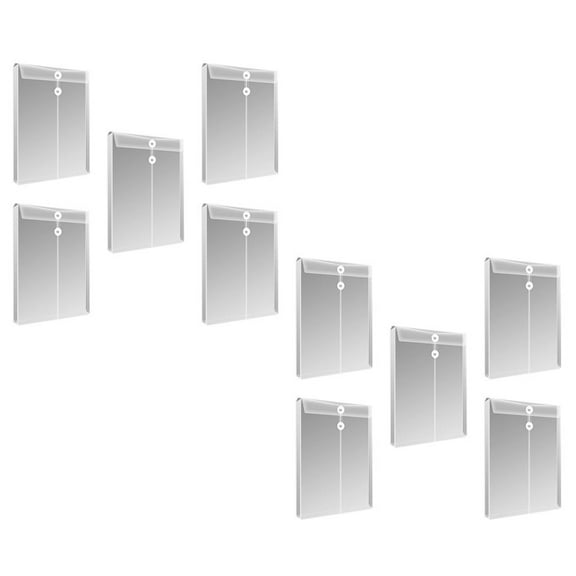 FONDOTIN 10Pcs Clear Document Storage Pouch Sturdy Bill Holder for Office Files