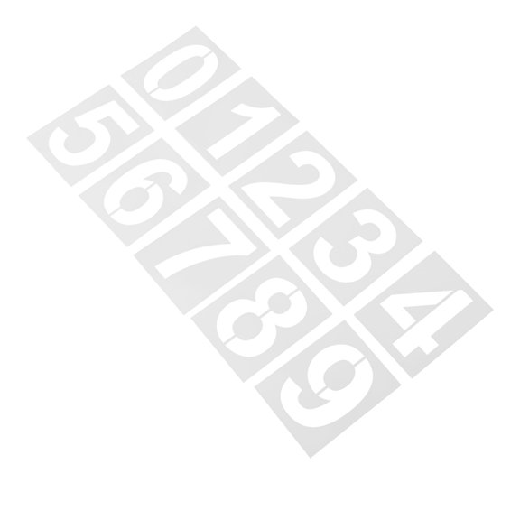 FONDOTIN 10Pcs Weather Resistant Plastic Number Stencils for House and Outdoor Address Painting Reusable Plated Silver
