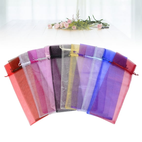 FONDOTIN Drinks Pouches Wine Bottle Bags Assorted Color 10Set 5.9x14.9x0.04in