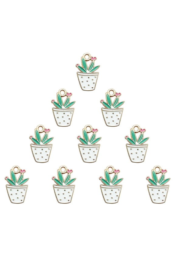 Cactus-Shaped Charms Durable Alloy Earring Pendants for Handmade
