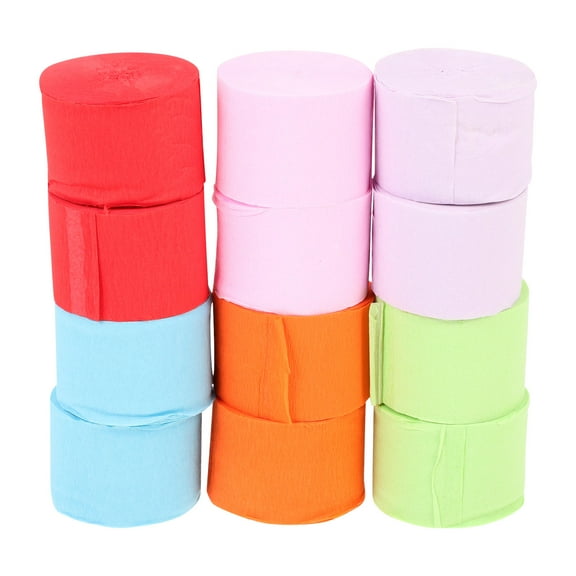 FONDOTIN Assorted Color Paper Streamers Lightweight Decorative Party Supply