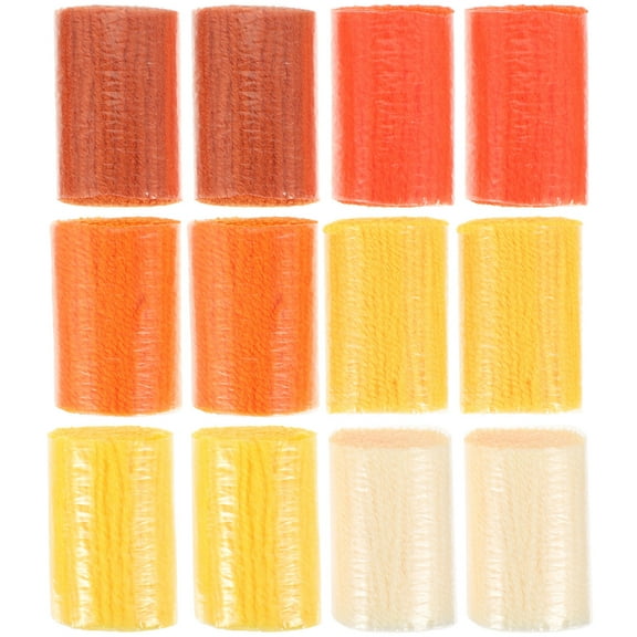 FONDOTIN 12Pcs Soft Acrylic Yarn for Sewing Knitting and Rug Making Projects