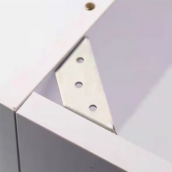 FONDOTIN 12Pcs Support Brackets for Shelves Surface Mount Corner Brackets 6.90X2.00X1.20CM