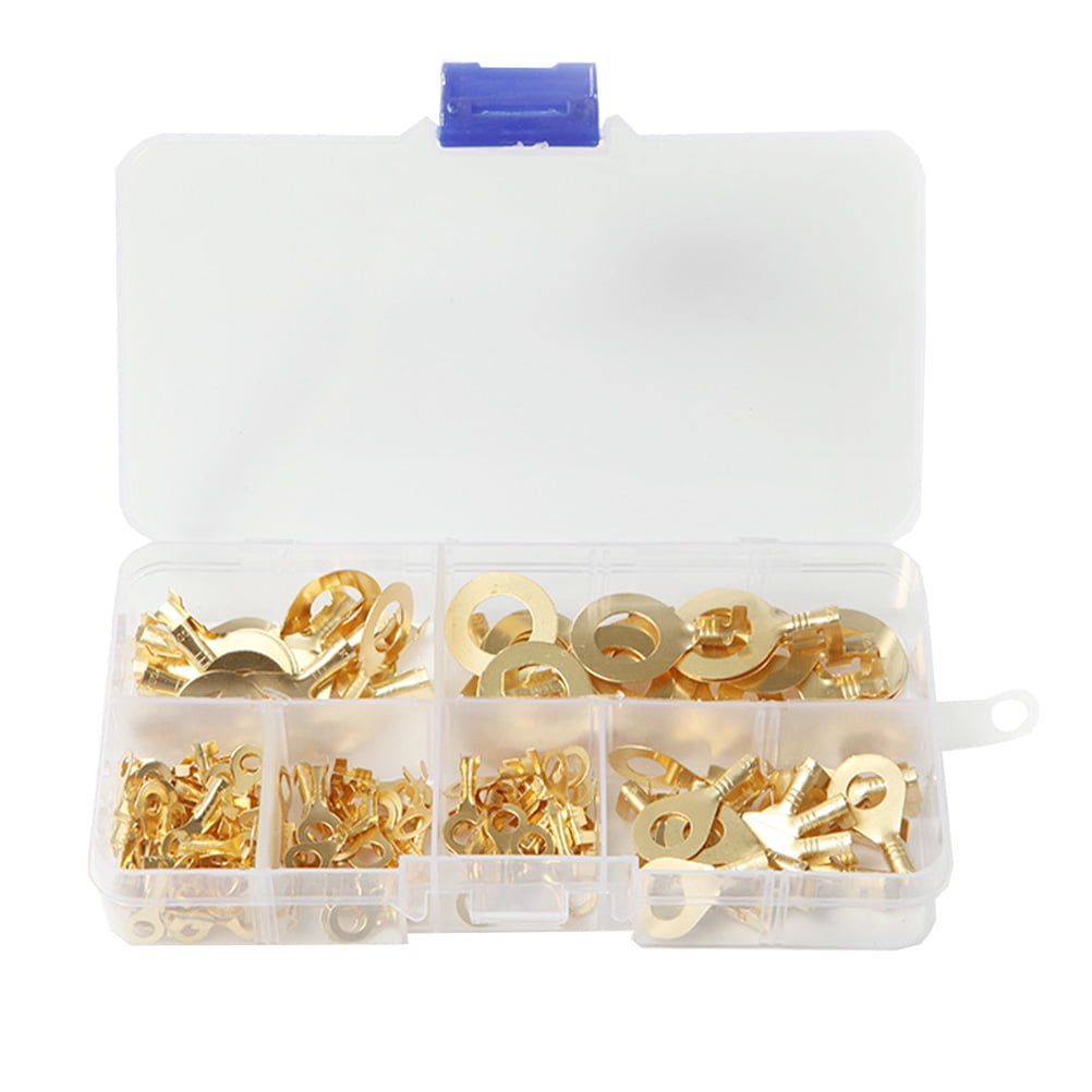 FONDOTIN 150pcs Eyelet Wire Connectors Copper for Electrical ...