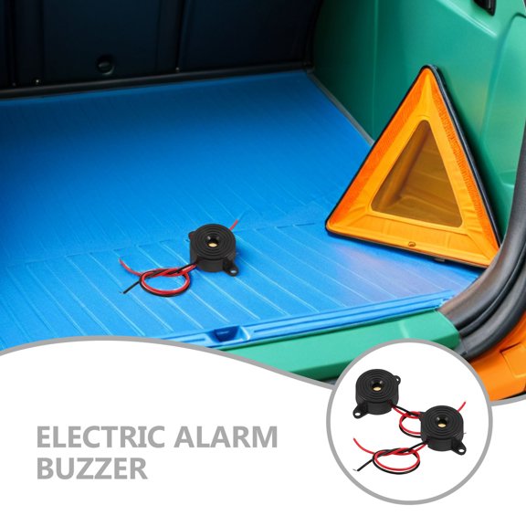 FONDOTIN 15Pcs Compact Active Buzzer for Alarms Black Electric Signal Buzzer for Car Use