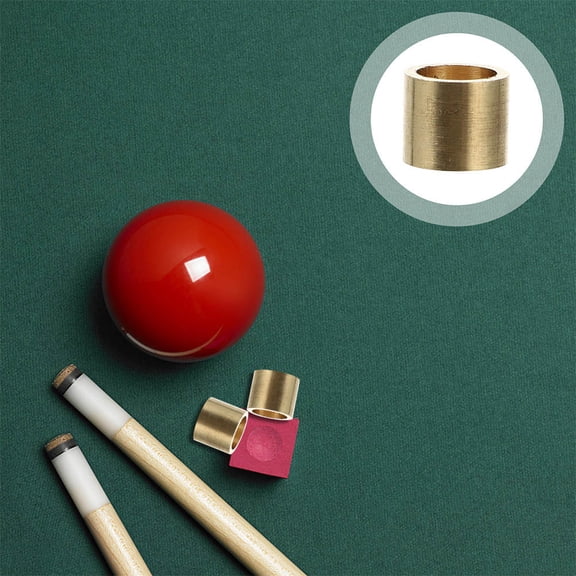 FONDOTIN 15pcs Billiards Cue Stick Copper Circular Pool Cue Accessories for Friends