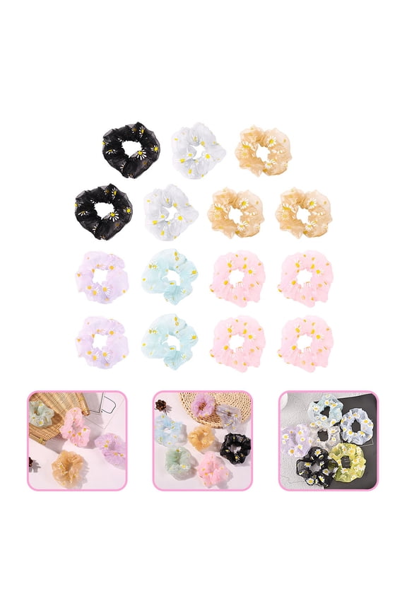 15pcs Hair Ties for Women Hair Scrunchies Mesh Hold Hair Theme Parties Festival Parties