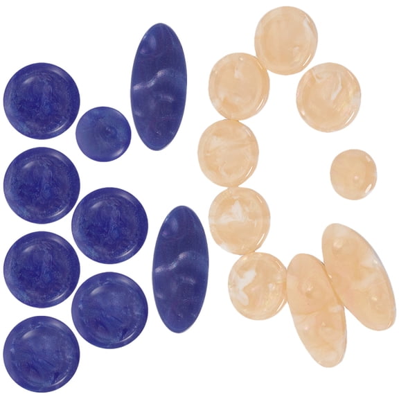 FONDOTIN 18Pcs Blue Sax Key Buttons Assorted Color Plastic Key Button Inlays for Giving