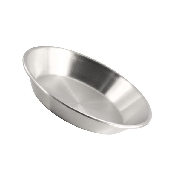 FONDOTIN 1Pack Silver Stainless Steel Round Plate 18x7.1x1.2in For Picnic Storage