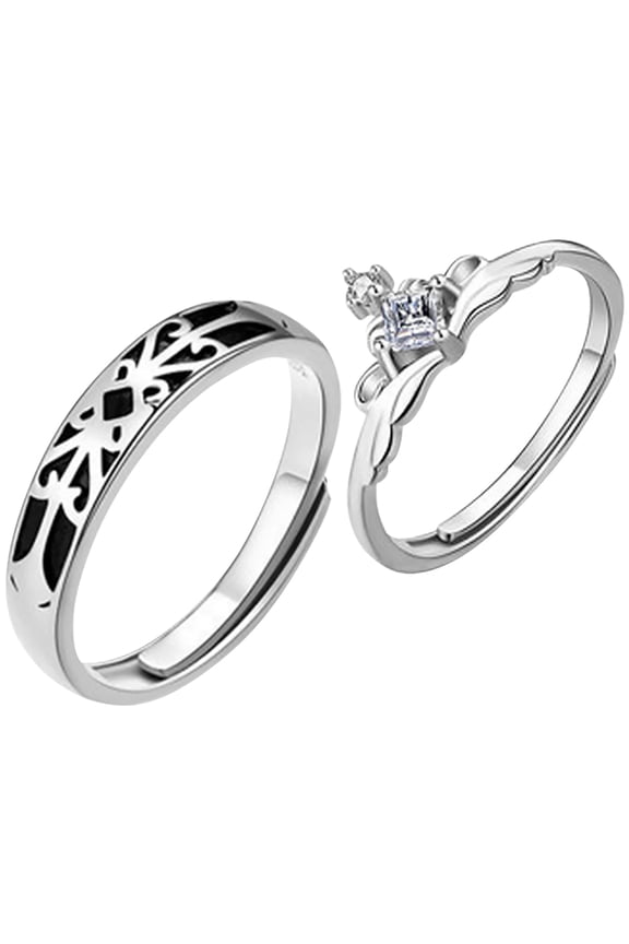 Couple Rings Adjustable Matching His and Her for Couple