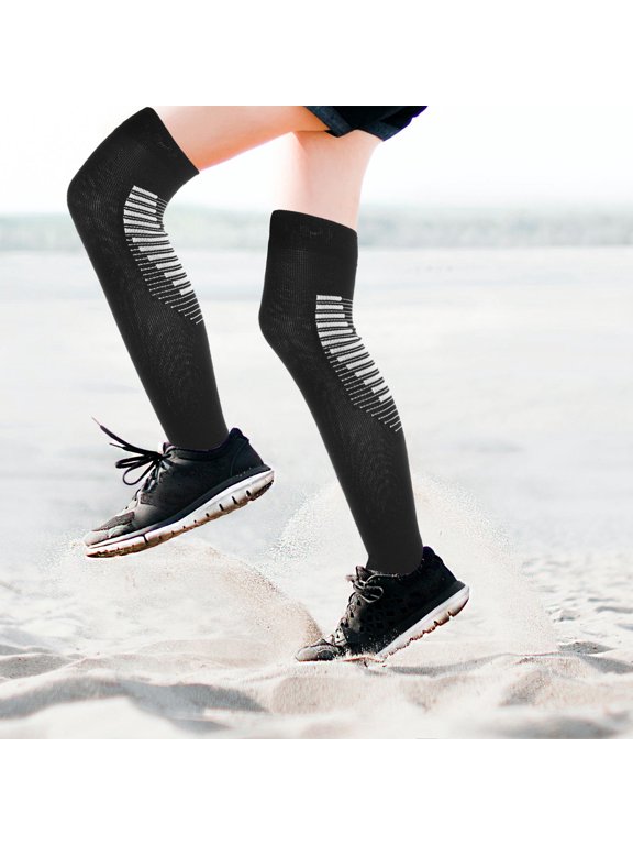 Ski Socks Black Cotton Lightweight and Comfortable for Adults