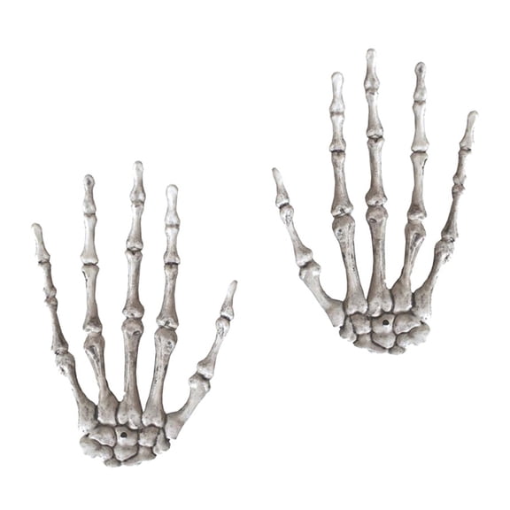 FONDOTIN 1Pair Plastic Skeleton Hand Prop for Escape Room and Party Decor