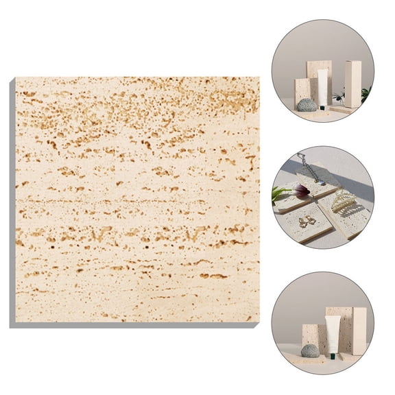 FONDOTIN 1Pc Stylish Beige Photography Background Prop for Jewelry Cosmetics Decoration