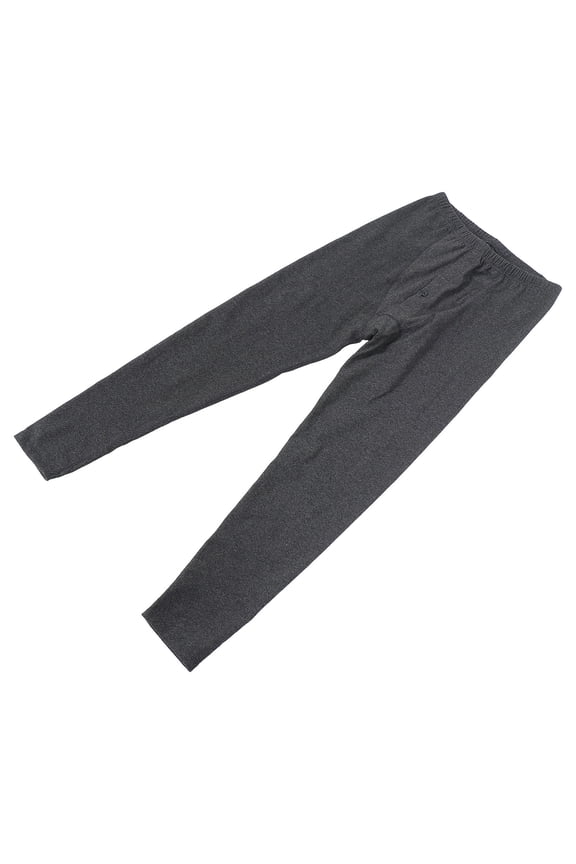 Men's Thermal Base Layer Bottoms Black Elastic Polyester Warm Underwear for Daily Comfort and Outdoor Activities