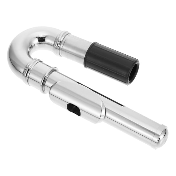 FONDOTIN 1Pc Silver Flute Elbow Replacement Head Durable Metal Mouthpiece with Fine Workmanship