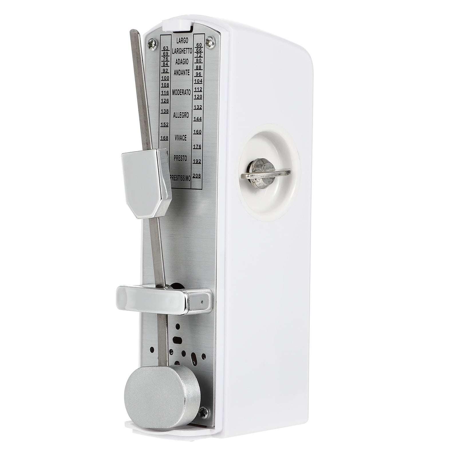 FONDOTIN Portable Metronome for Beginners, White ABS Metal Body, Precise Tempo Keeper for Music Practice and Instrument Training