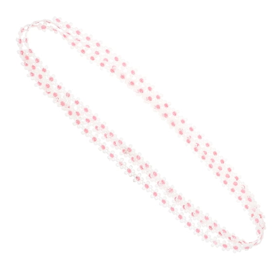 FONDOTIN 1Pc Decorative Pink Polyester Lace Ribbon for Wedding and Party Sewing