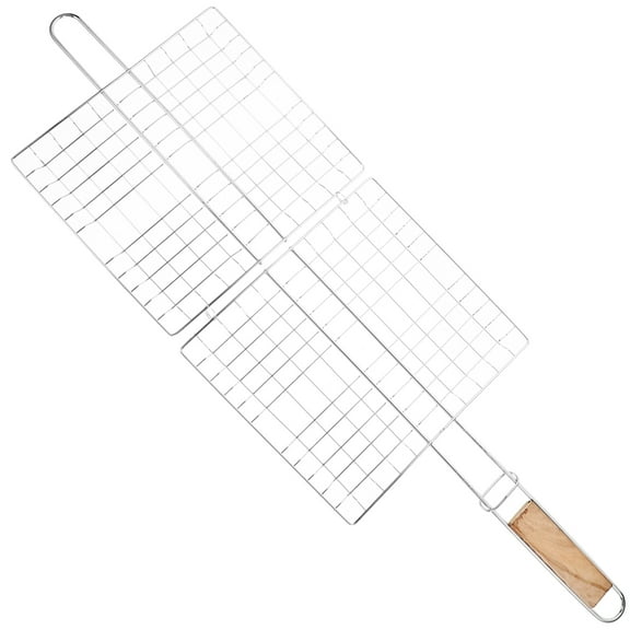 FONDOTIN Stainless Steel Fish Grill Basket for Grilling Accessories, BBQ Tool, 1 Piece