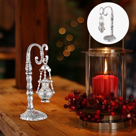 FONDOTIN 1Pc Bukhoor Burner Silver Iron Worship Home Decoration Ornament