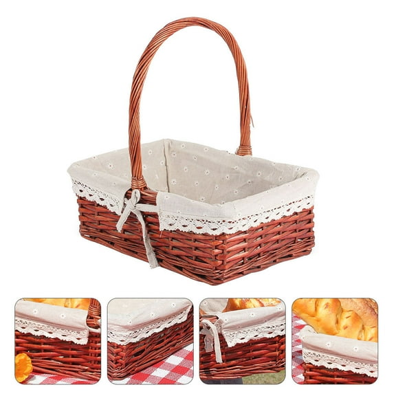 FONDOTIN 1Pcs Brown Fruit Baskets for Gifting and Organizing Home
