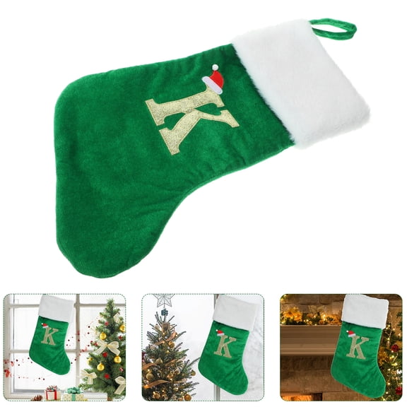 FONDOTIN Fireplace Stockings Christmas Stocking Cloth present Container Family Homeowners 1Pack