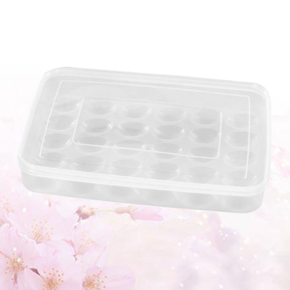 FONDOTIN 1Pcs Egg Box for Fridge Shockproof Storage Plastic 13.6 x 10.2 x 1.6in