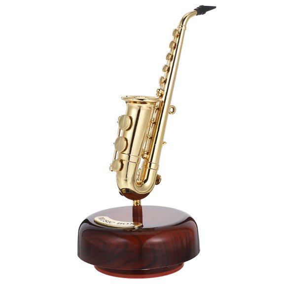 FONDOTIN 1Pcs Golden Saxophone Shaped Musical Instrument for Home Decoration